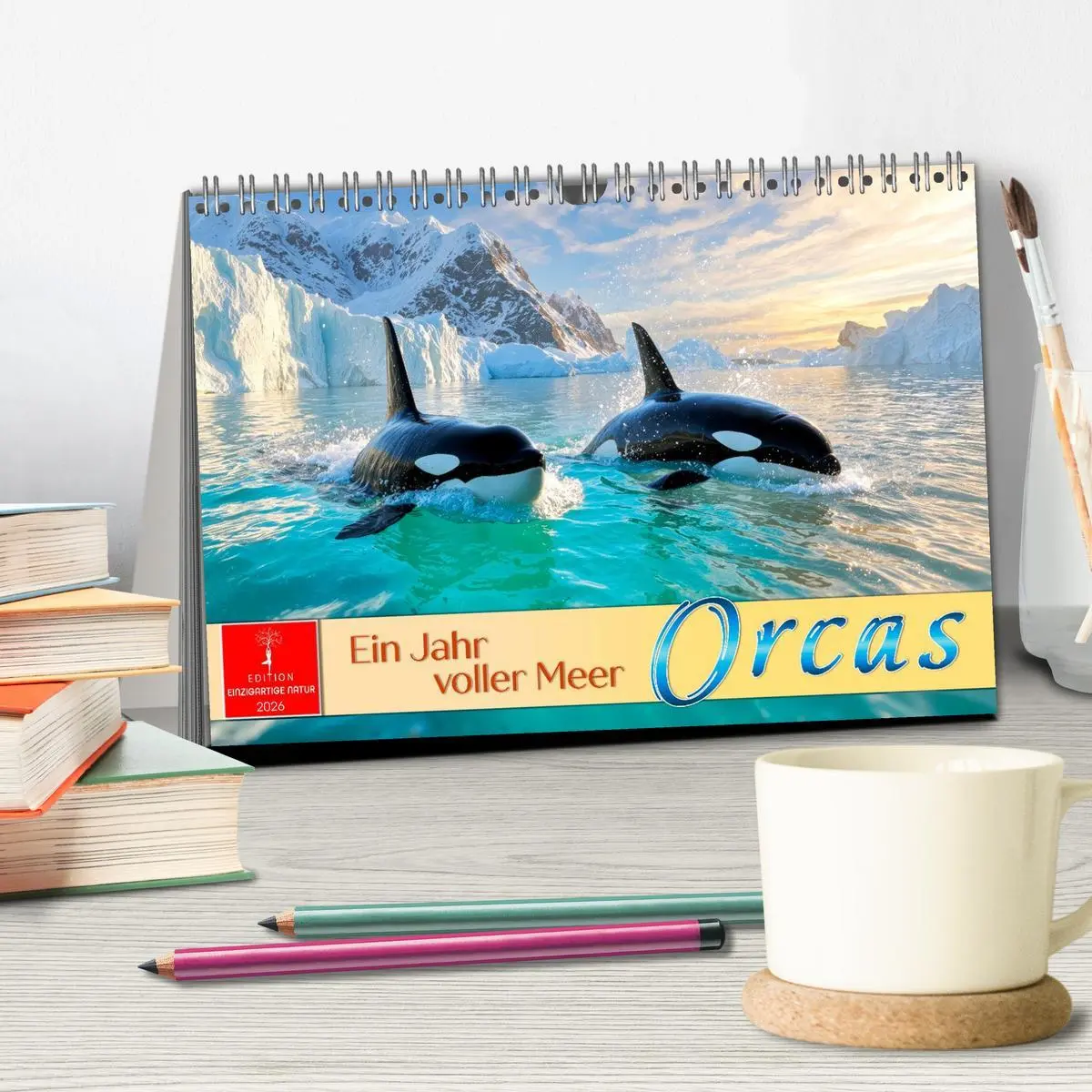 Bild: 9783516643916 | Orcas - ein Jahr voller Meer (Tischkalender 2026 DIN A5 quer),...