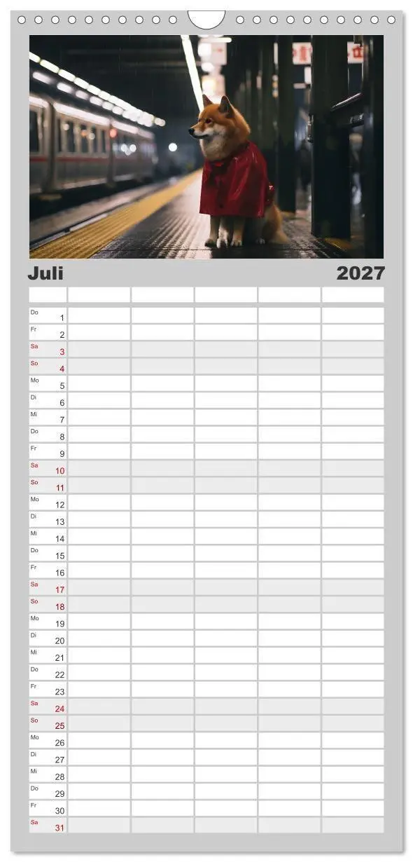 Bild: 9783594313916 | Familienplaner 2027 - Shiba Inu - Stolz und Anmut mit 5 Spalten...