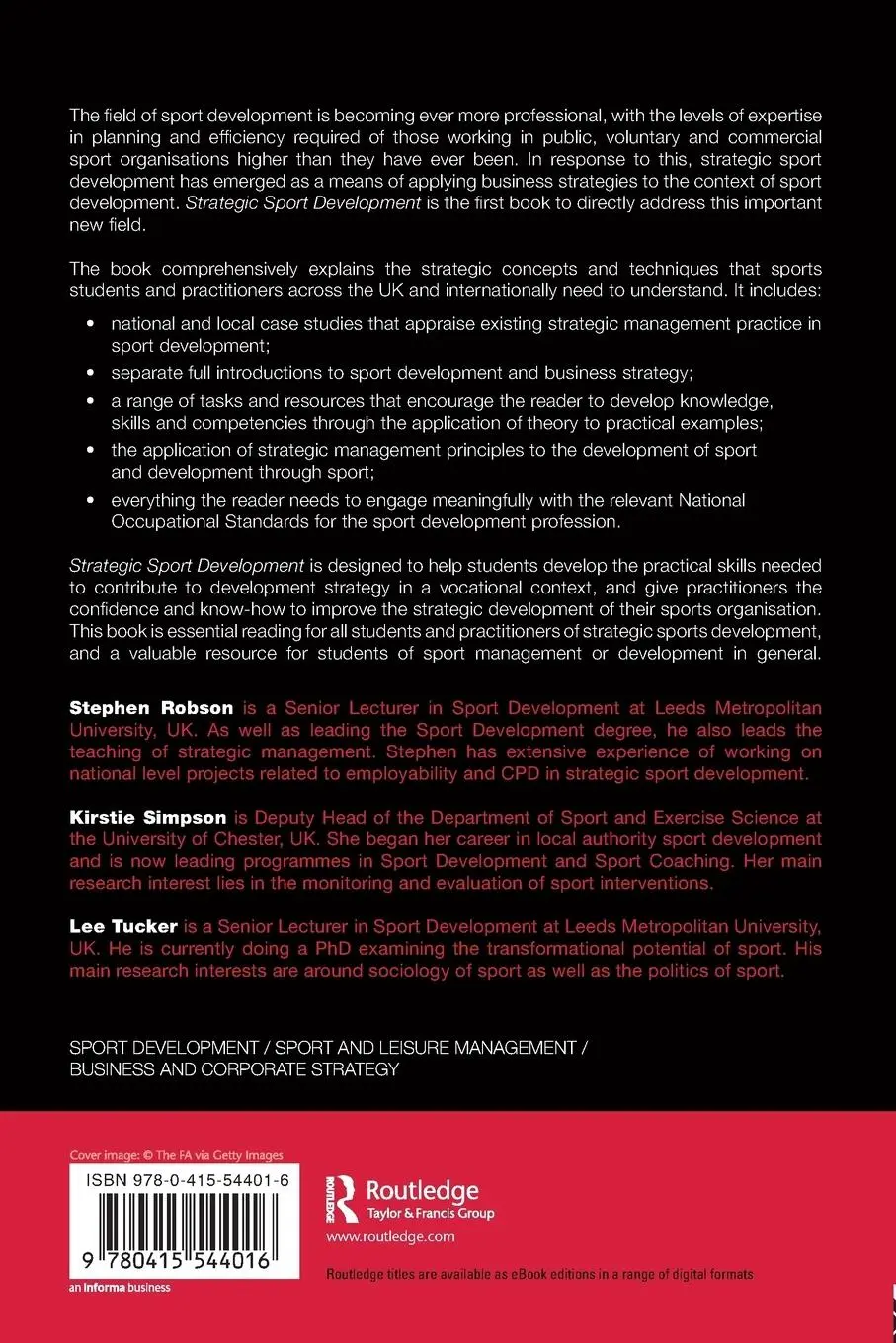Rückseite: 9780415544016 | Strategic Sport Development | Stephen Robson (u. a.) | Taschenbuch