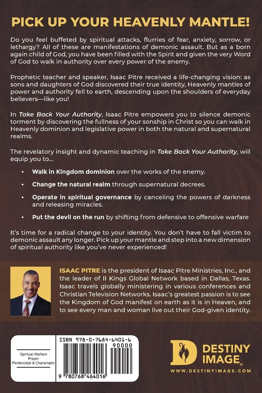 Rückseite: 9780768464016 | Take Back Your Authority | Isaac Pitre | Taschenbuch | Englisch | 2023
