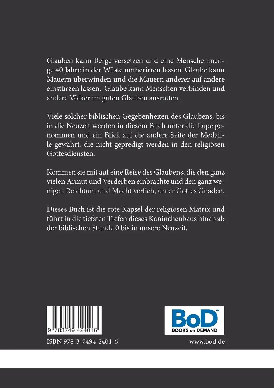 Rückseite: 9783749424016 | Gott schafft sich ab | Andorra | Taschenbuch | Paperback | 356 S.