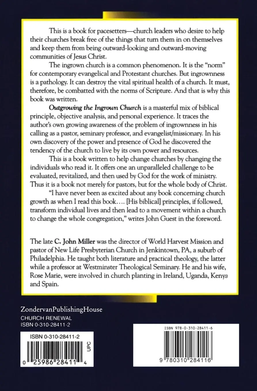 Rückseite: 9780310284116 | Outgrowing the Ingrown Church | C. John Miller (u. a.) | Taschenbuch