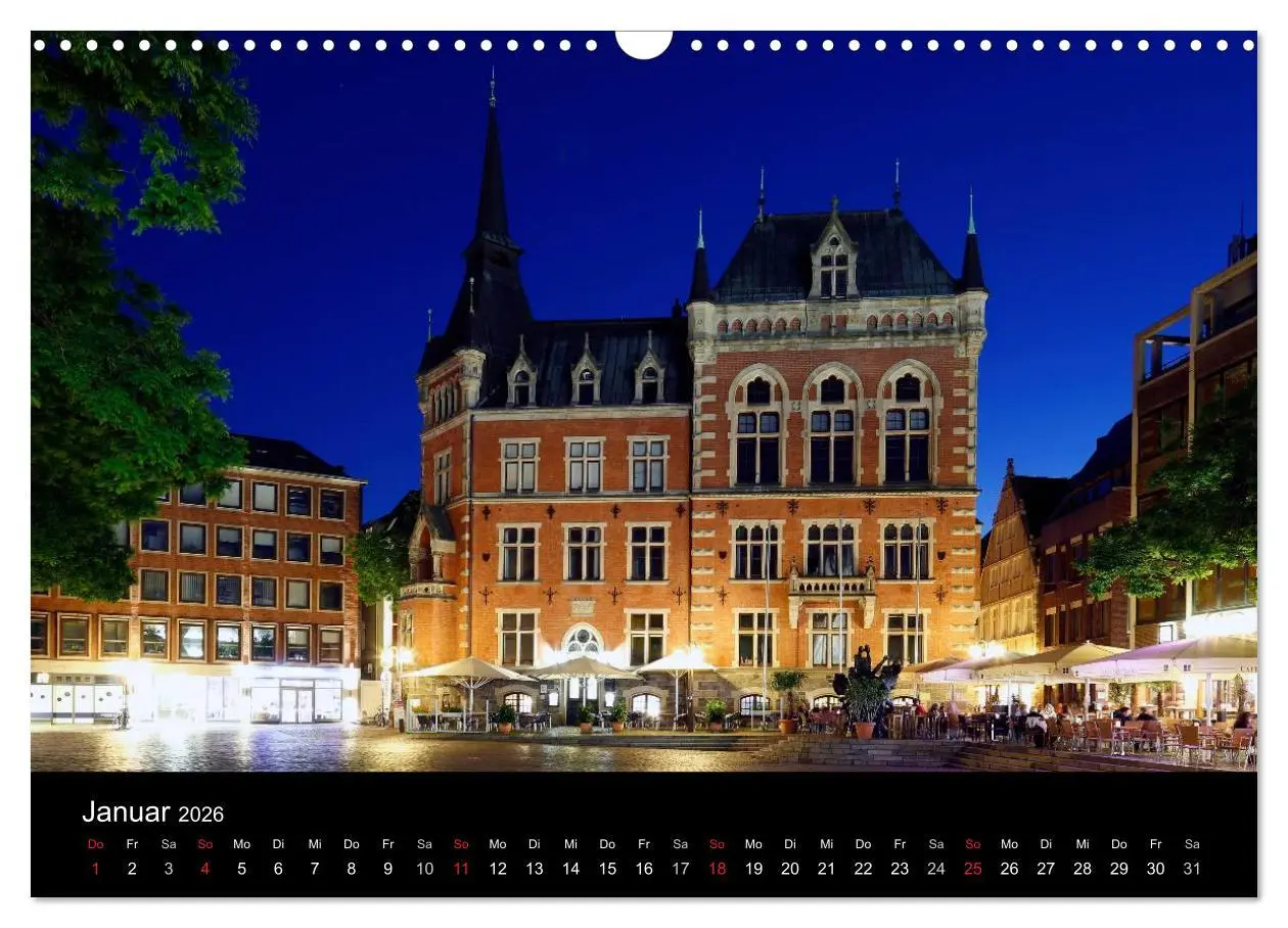 Bild: 9783516074116 | Oldenburg bei Nacht (Wandkalender 2026 DIN A3 quer), CALVENDO...
