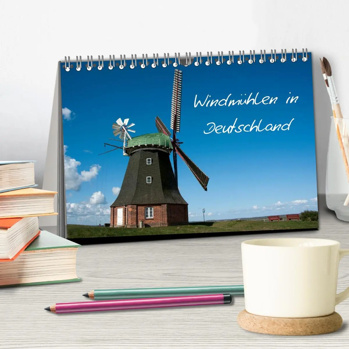 Bild: 9783516144116 | Windmühlen in Deutschland (Tischkalender 2026 DIN A5 quer),...