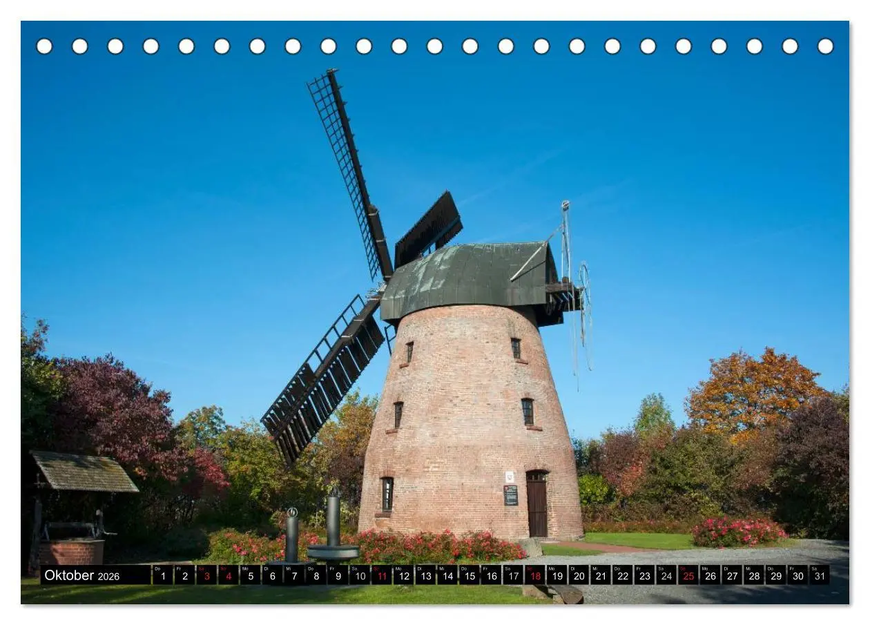 Bild: 9783516144116 | Windmühlen in Deutschland (Tischkalender 2026 DIN A5 quer),...