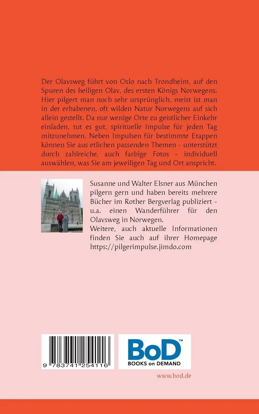 Rückseite: 9783741254116 | Impulse zum Pilgern in Norwegen | Susanne Und Walter Elsner | Buch