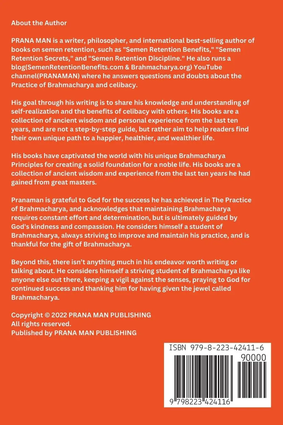 Rückseite: 9798223424116 | Semen Retention Monk Mode-Mastering the Art of Brahmacharya and...