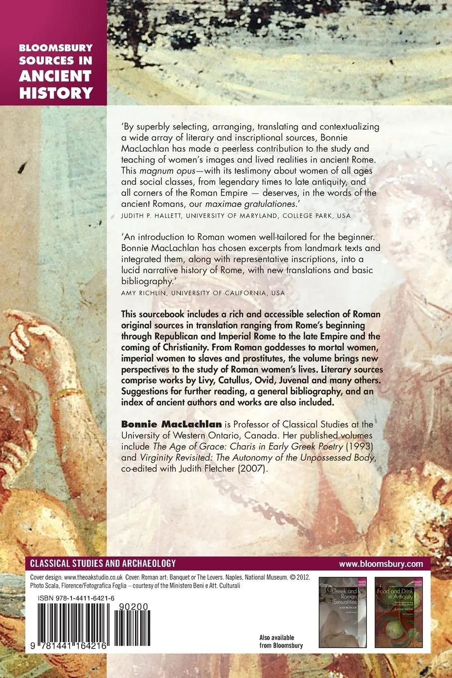 Rückseite: 9781441164216 | Women in Ancient Rome | A Sourcebook | Bonnie Maclachlan | Taschenbuch