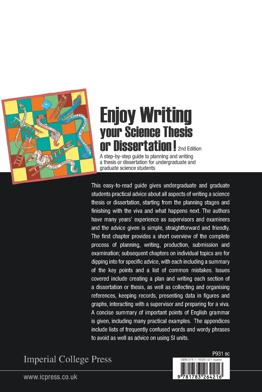 Rückseite: 9781783264216 | ENJOY WRIT YOUR SCI THES (2ND ED) | Fisher Elizabeth | Taschenbuch