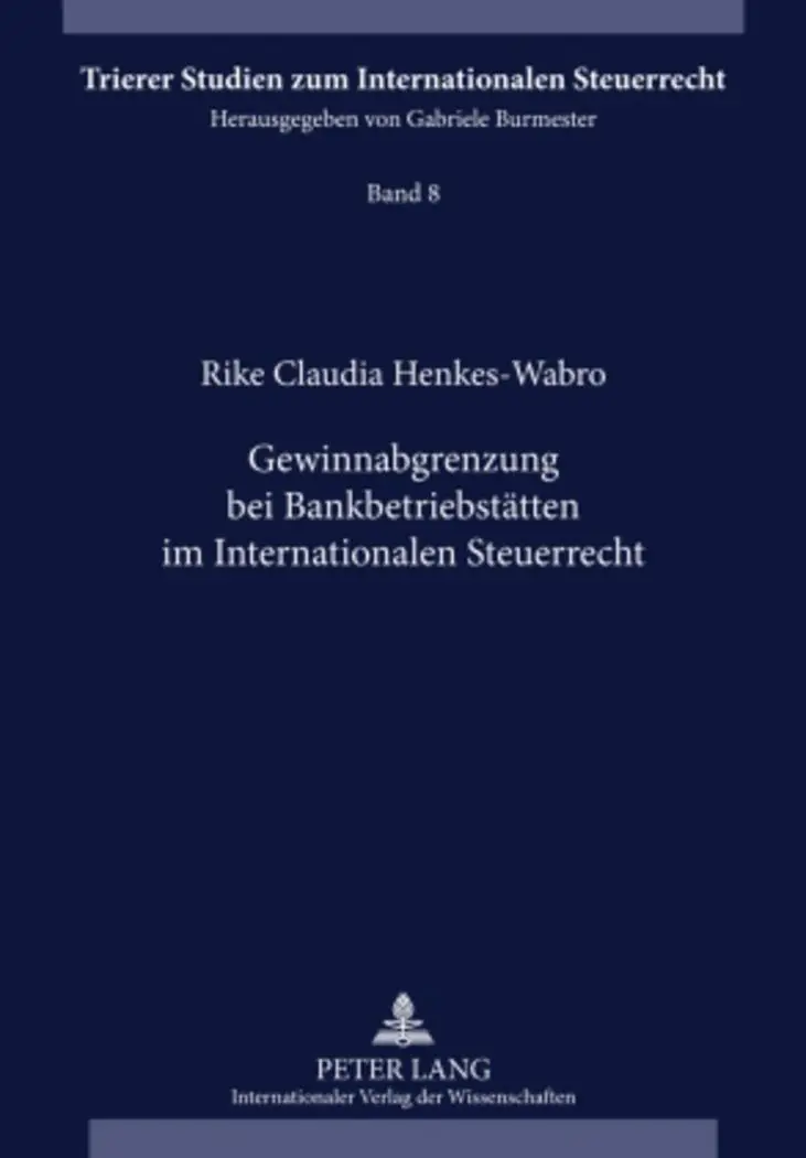 Cover: 9783631594216 | Gewinnabgrenzung bei Bankbetriebsstätten im Internationalen...