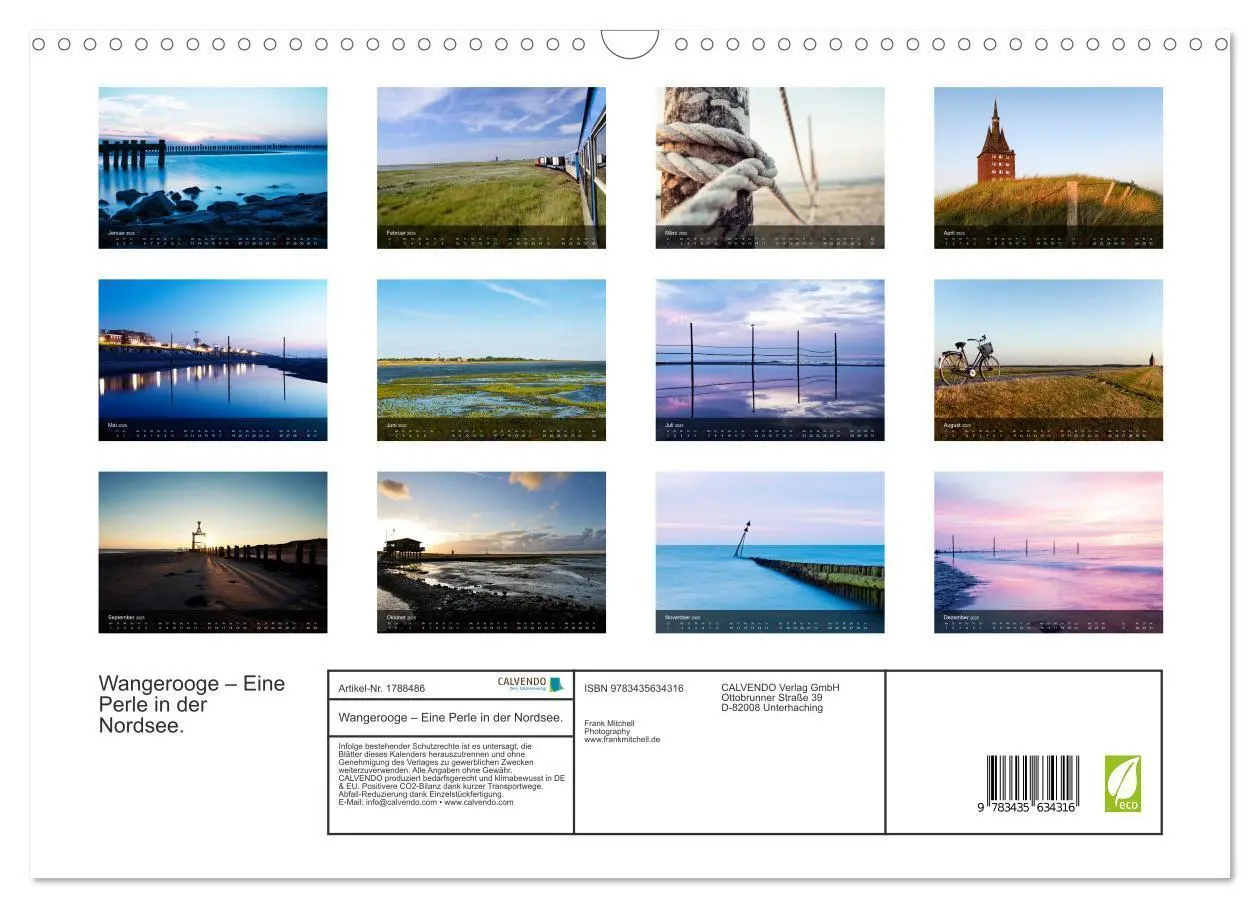 Bild: 9783435634316 | Wangerooge - Eine Perle in der Nordsee. (Wandkalender 2025 DIN A3...