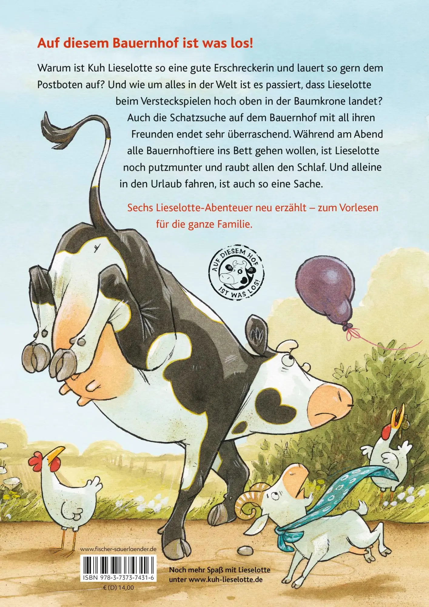 Rückseite: 9783737374316 | Lieselotte - Ein Bauernhof voller Abenteuer | Fee Krämer | Buch | 2025