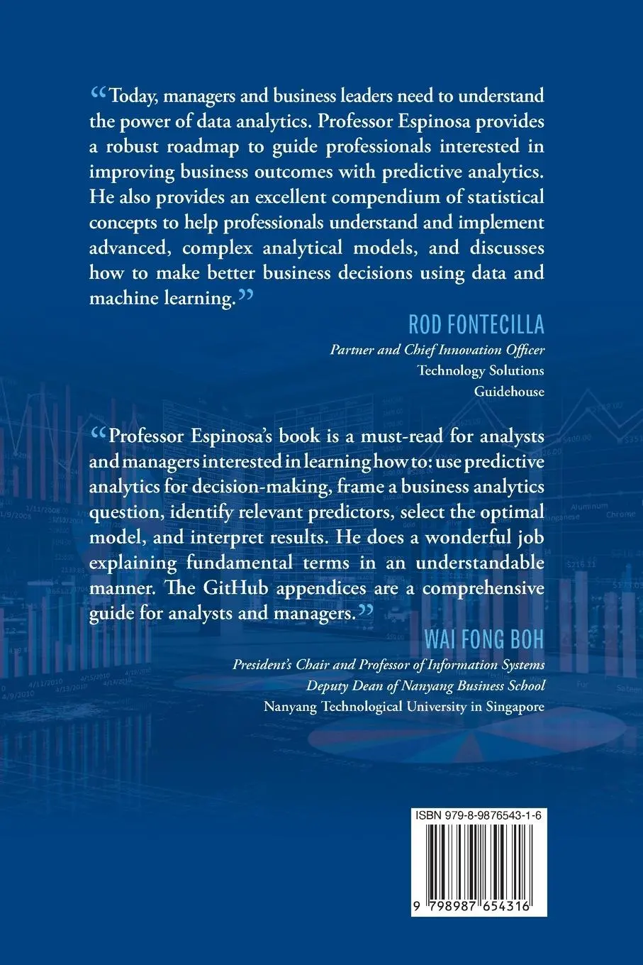 Rückseite: 9798987654316 | Predictive Analytics and Machine Learning for Managers | Espinosa