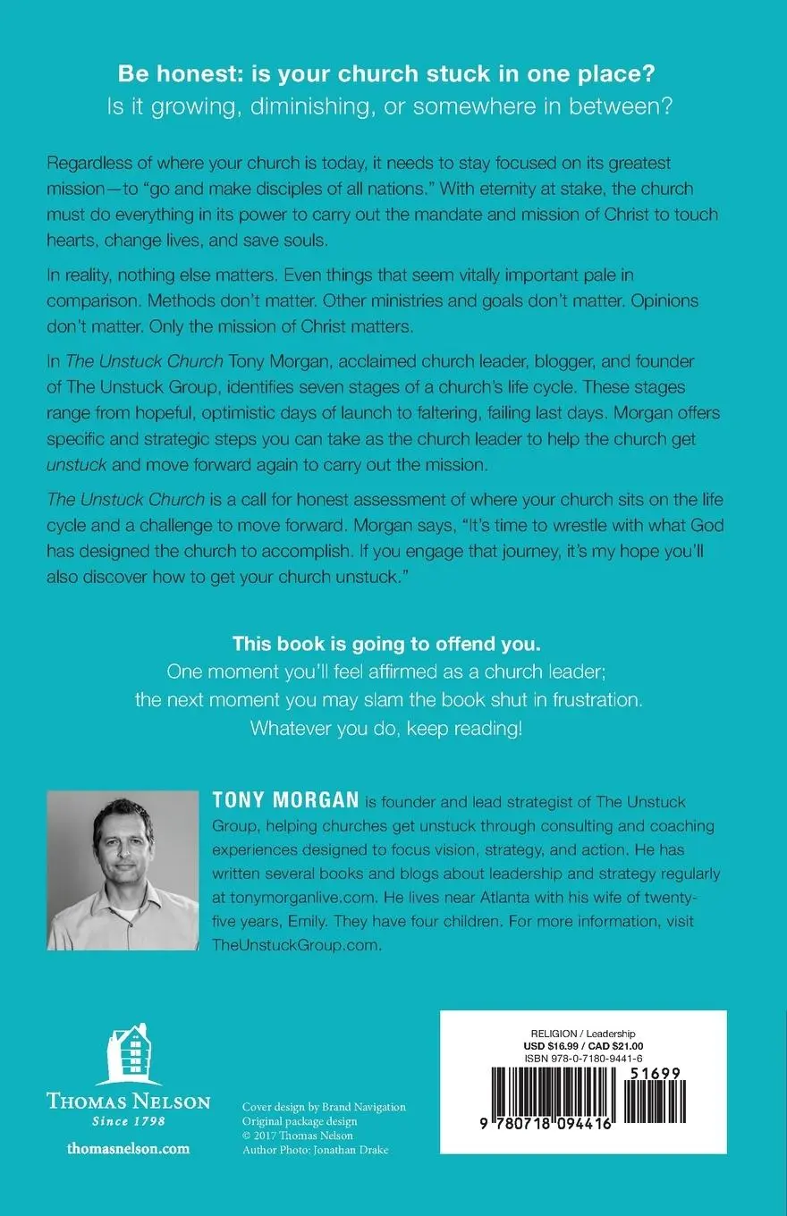 Rückseite: 9780718094416 | The Unstuck Church | Equipping Churches to Experience Sustained Health