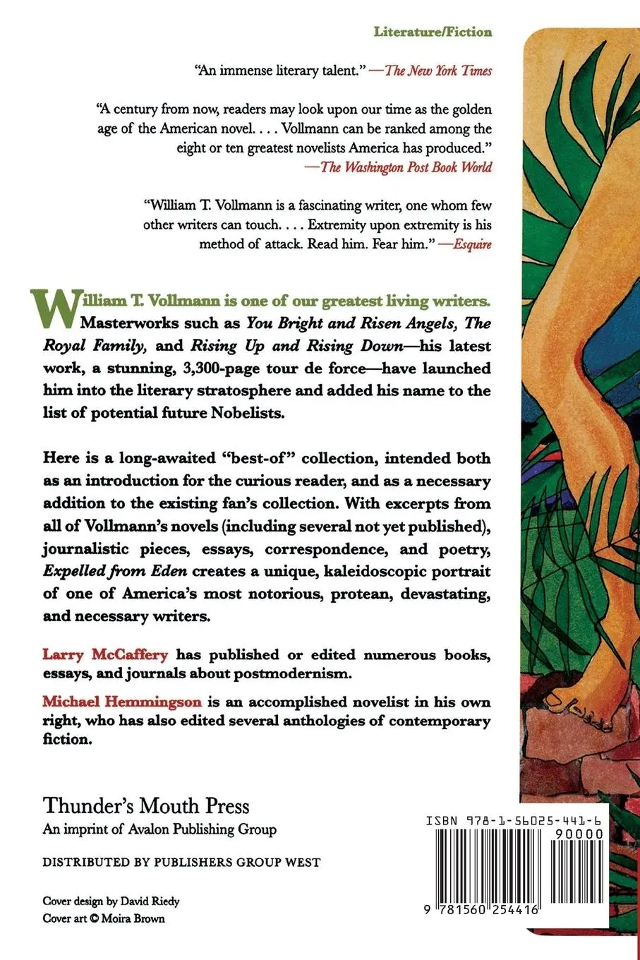 Rückseite: 9781560254416 | Expelled from Eden | A William T. Vollmann Reader | McCaffery (u. a.)
