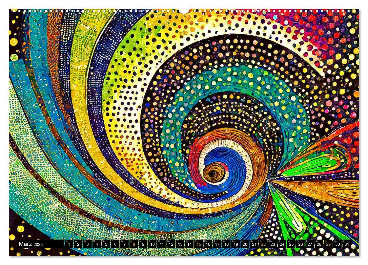 Bild: 9783457404416 | Abstrakte Farbdynamik (Wandkalender 2026 DIN A2 quer), CALVENDO...