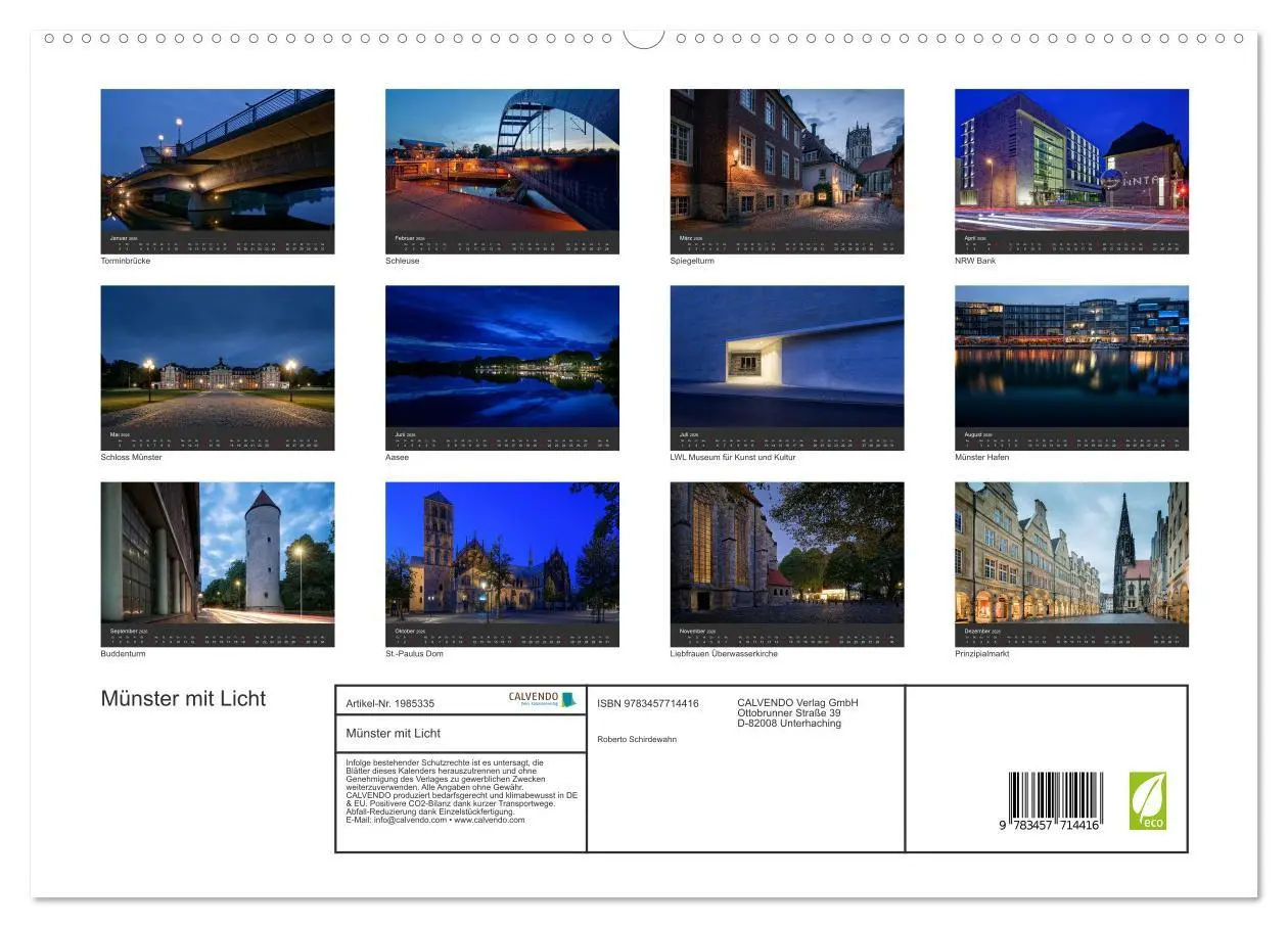 Bild: 9783457714416 | Münster mit Licht (hochwertiger Premium Wandkalender 2026 DIN A2...