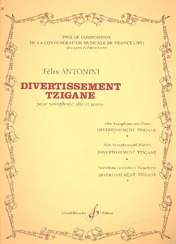Cover: 9790043014416 | Divertissement Tzigane | Felix Antonini | Buch | Gerard Billaudot