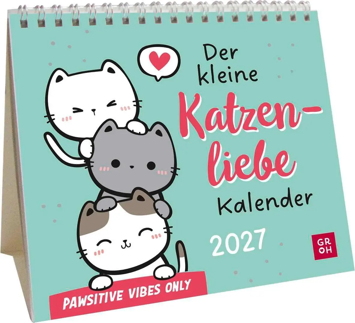 Cover: 4036442014516 | Mini-Kalender 2027: Der kleine Katzenliebe Kalender | Groh Verlag