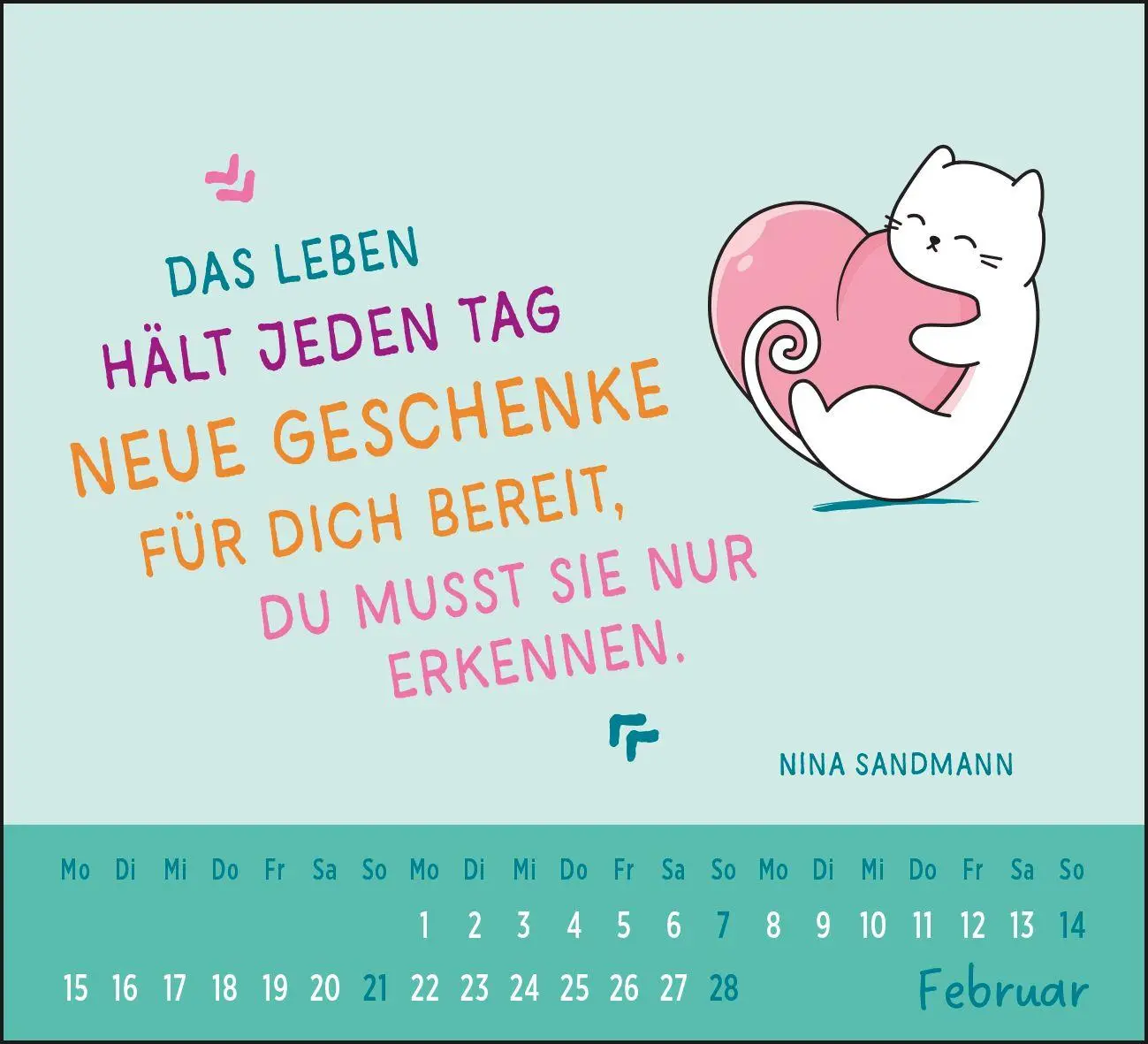Bild: 4036442014516 | Mini-Kalender 2027: Der kleine Katzenliebe Kalender | Groh Verlag
