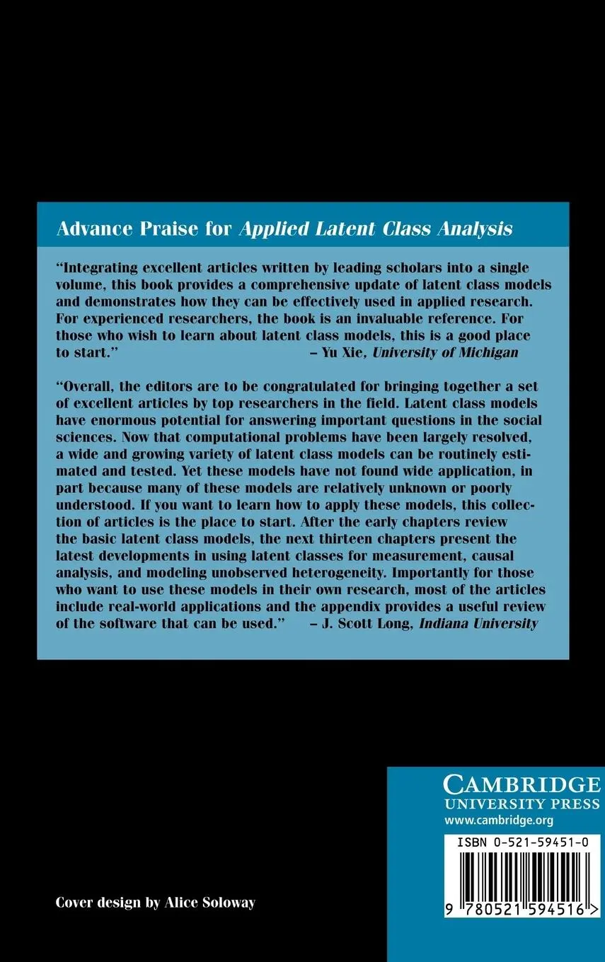 Rückseite: 9780521594516 | Applied Latent Class Analysis | Jacques A. Hagenaars (u. a.) | Buch