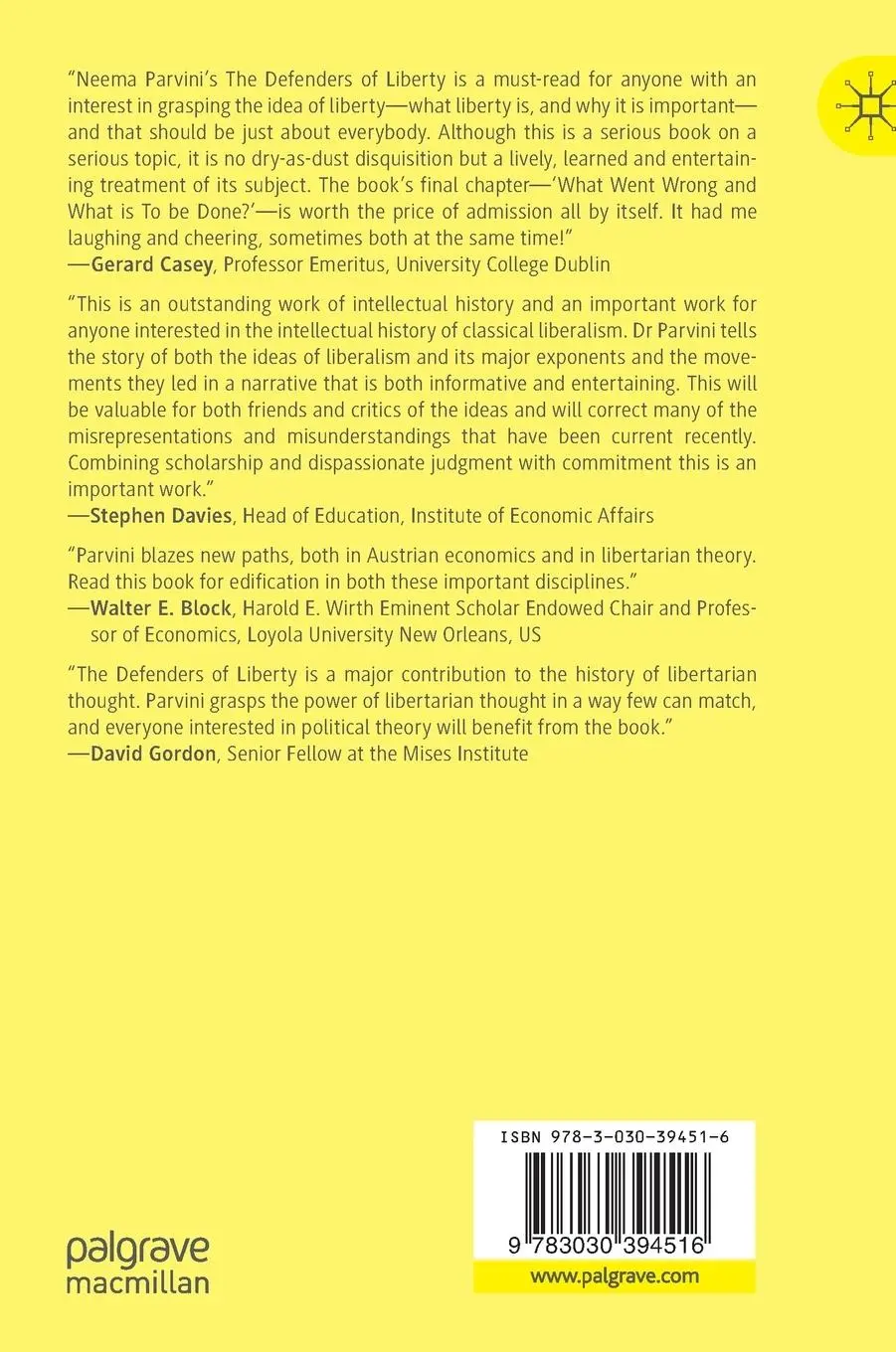 Rückseite: 9783030394516 | The Defenders of Liberty | Neema Parvini | Buch | xv | Englisch | 2020