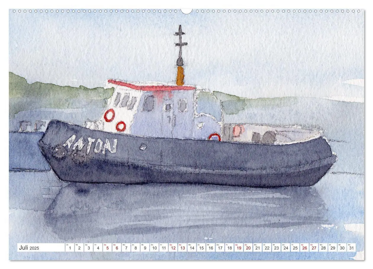 Bild: 9783435094516 | Jahreszeiten in Aquarell (Wandkalender 2025 DIN A2 quer), CALVENDO...