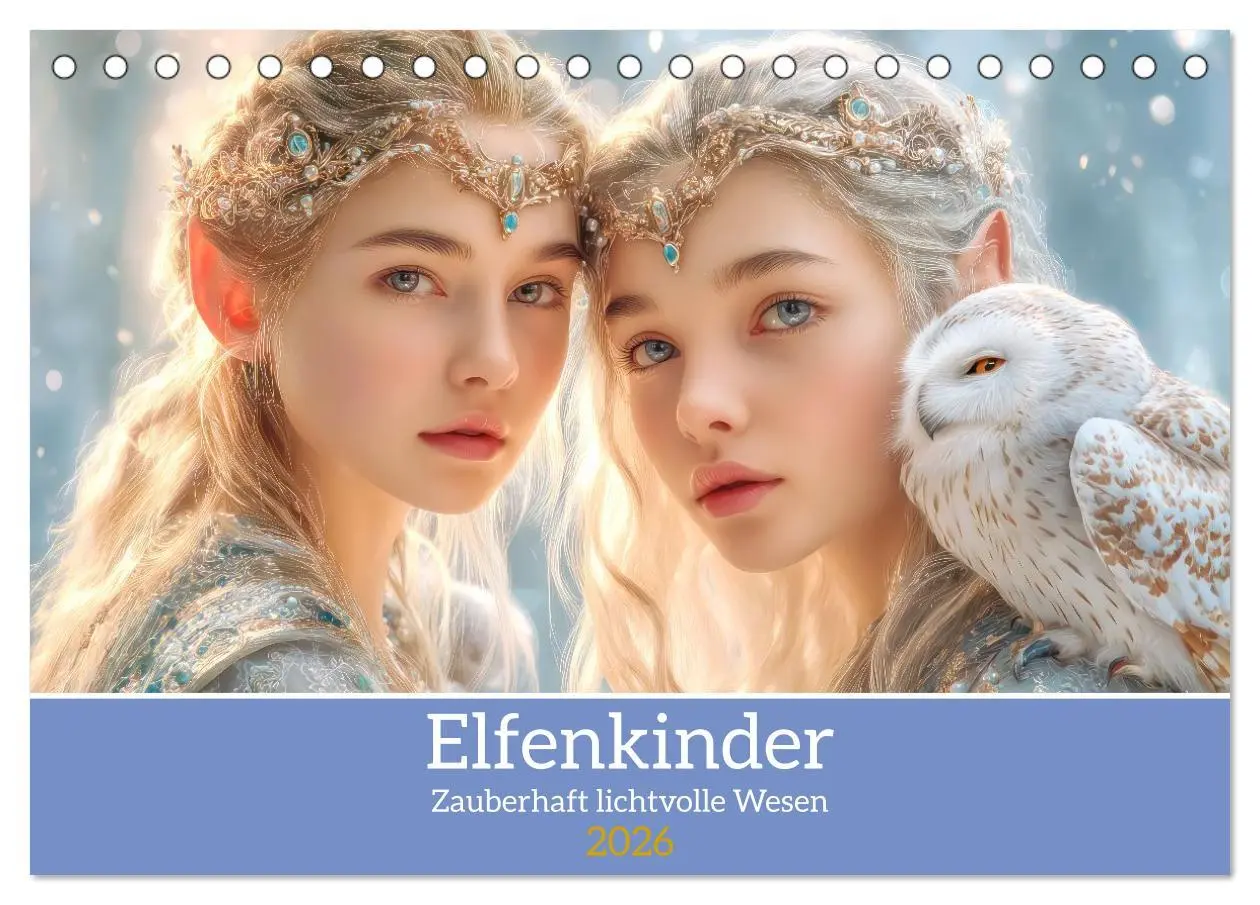 Cover: 9783516584516 | Elfenkinder - Zauberhaft lichtvolle Wesen (Tischkalender 2026 DIN...
