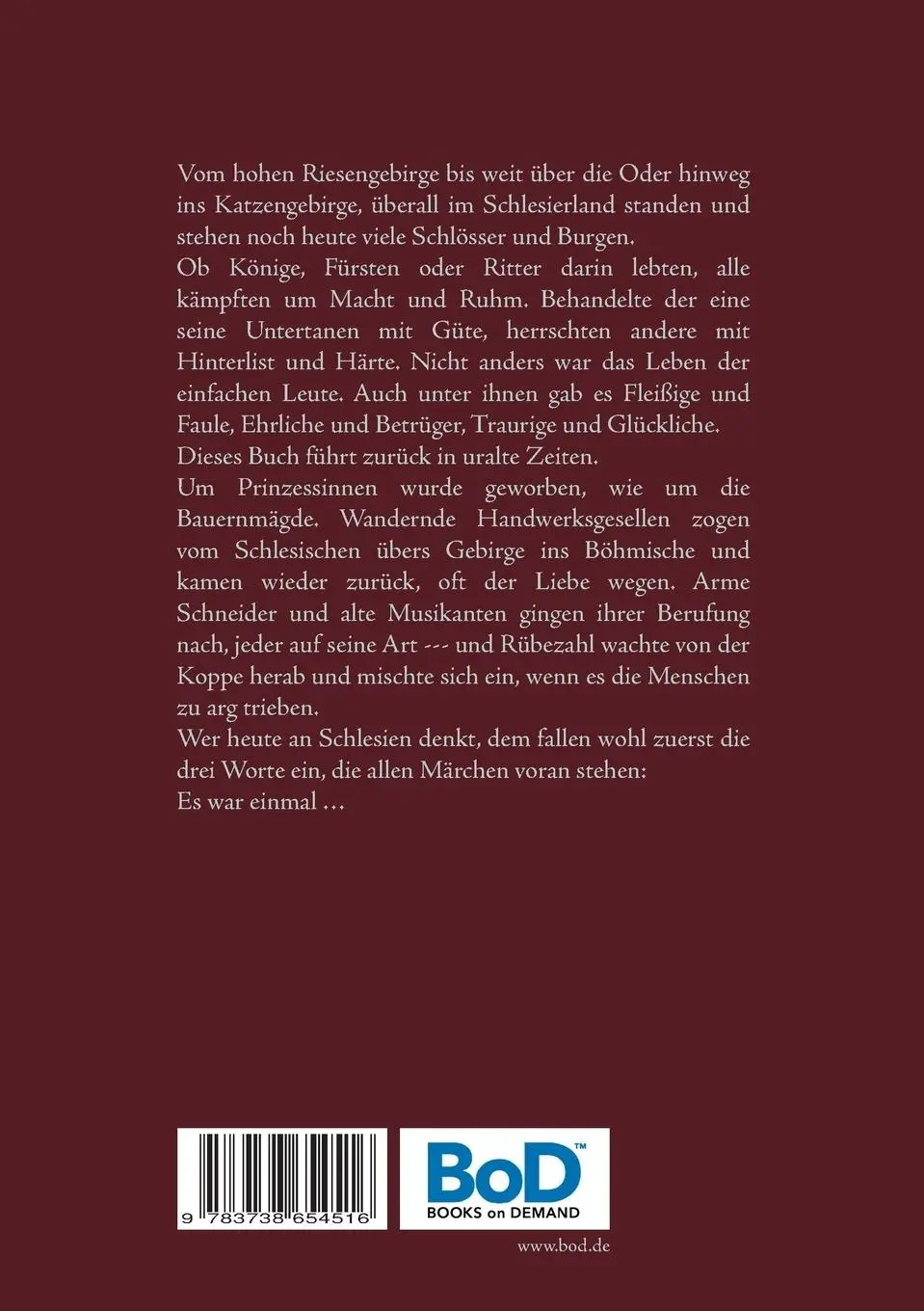 Rückseite: 9783738654516 | Märchen 1 | Erzählungen aus Schlesien | Hans-Manfred Milde | Buch