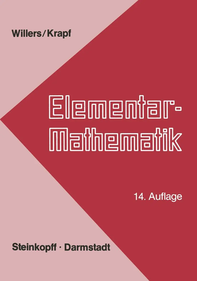 Cover: 9783798504516 | Elementar-Mathematik | Ein Vorkurs zur Höheren Mathematik | Buch | xiv Cover: 9783798504516 | Elementar-Mathematik | Ein Vorkurs zur Höheren Mathematik | Buch | xiv