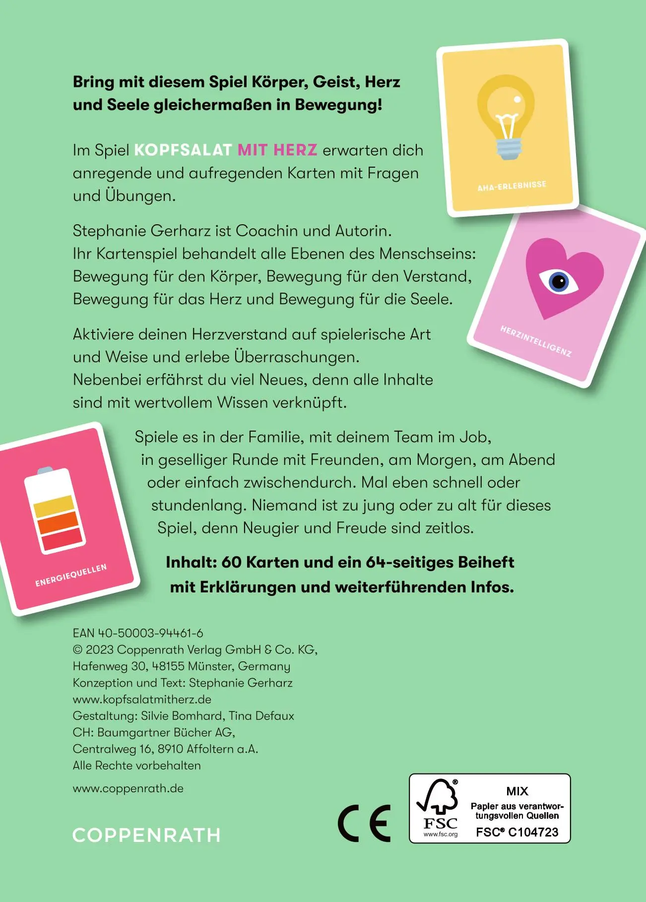 Rückseite: 4050003944616 | Kopfsalat mit Herz | Entfessle deine Gedanken durch Fragen | Gerharz