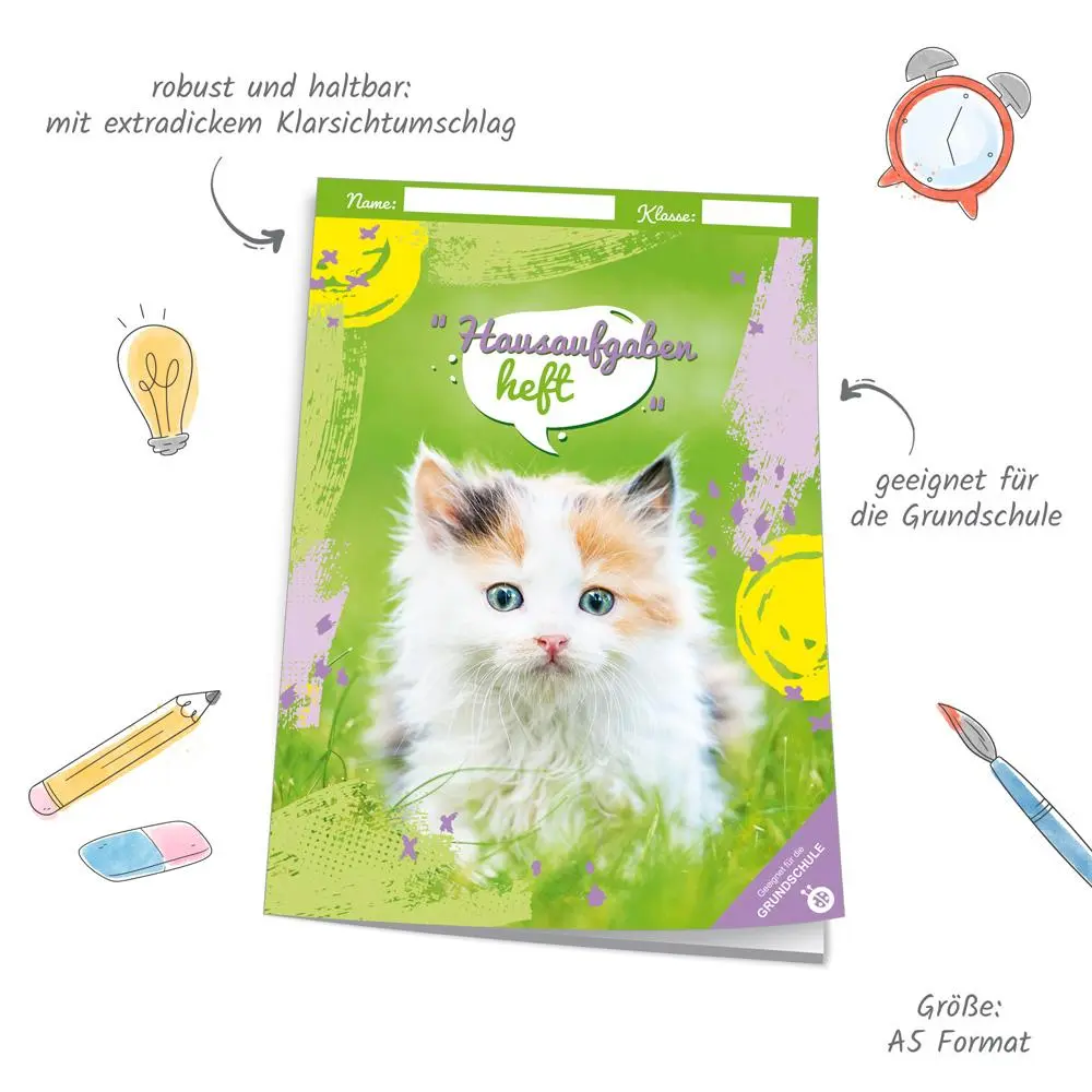 Bild: 4251901504616 | Trötsch Hausaufgabenheft Grundschule Katze | KG | Kalender | 96 S.