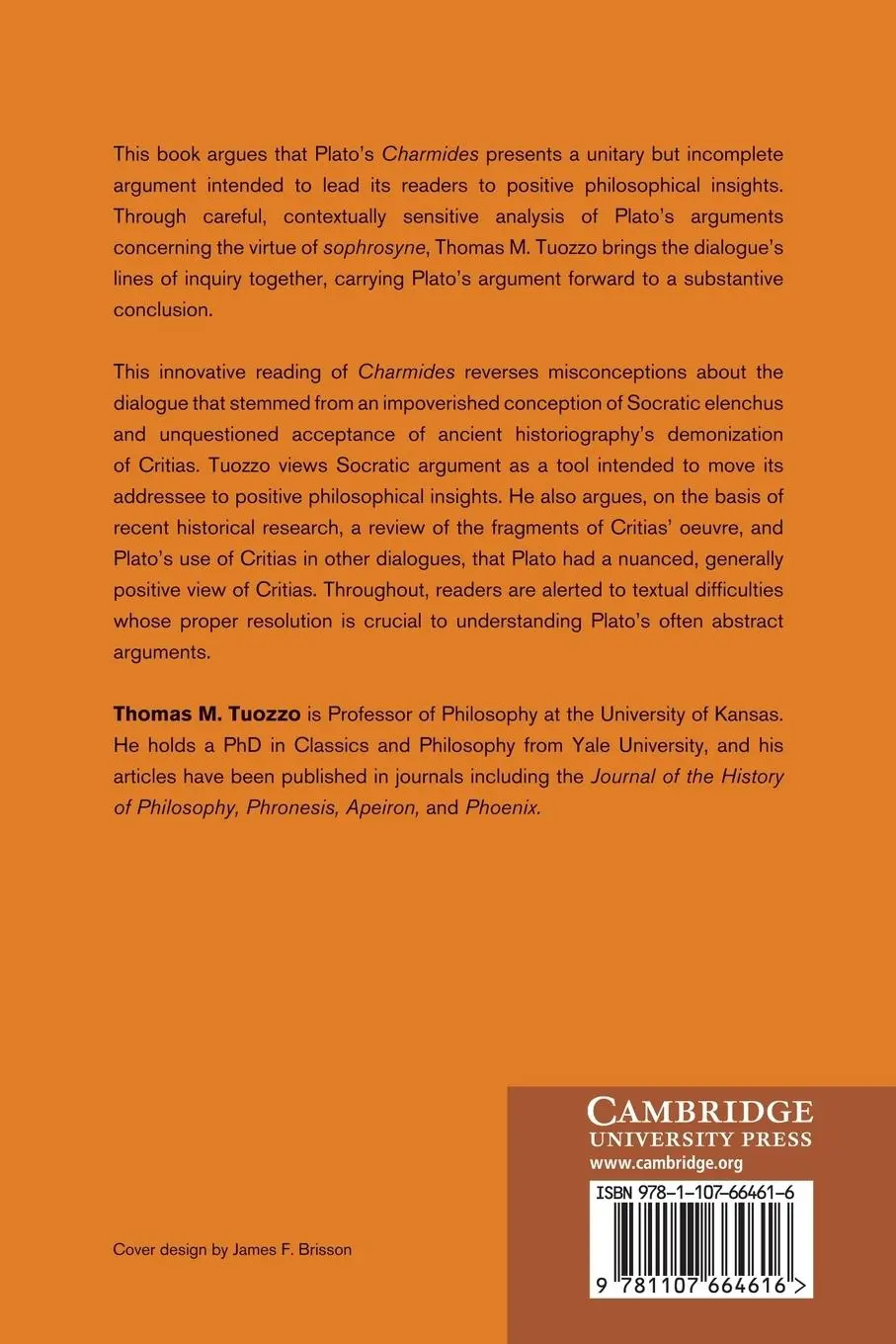 Rückseite: 9781107664616 | Plato S Charmides | Positive Elenchus in a 'Socratic' Dialogue | Buch