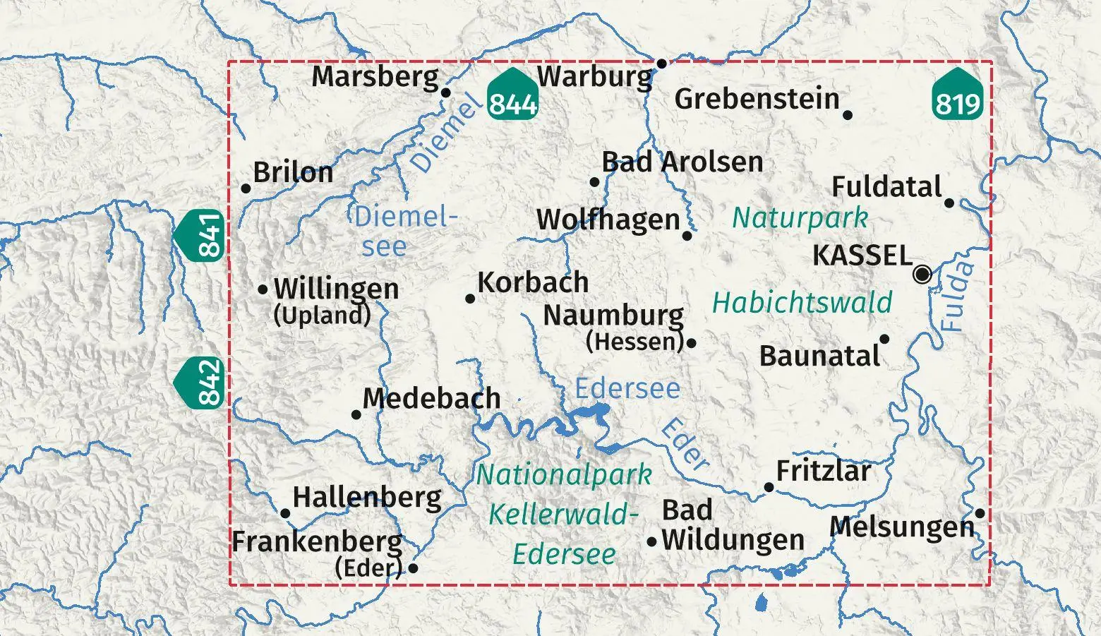 Bild: 9783991544616 | KOMPASS Wanderkarte 845 Nationalpark Kellerwald-Edersee, Naturpark...