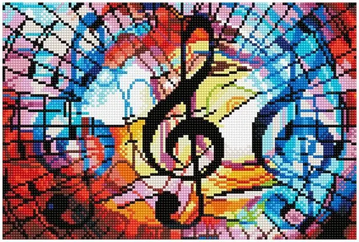Cover: 4897073244716 | DIAMOND DOTZ - Diamond Painting Violinschlüssel | Kit (Bastelset)