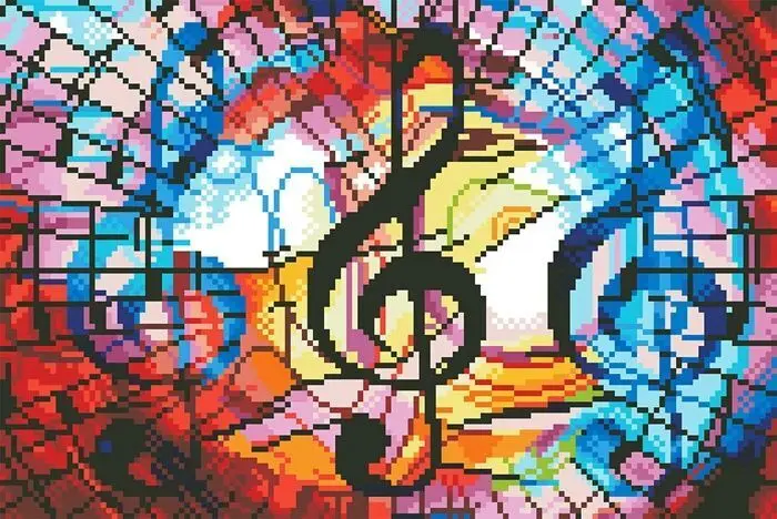 Bild: 4897073244716 | DIAMOND DOTZ - Diamond Painting Violinschlüssel | Kit (Bastelset)