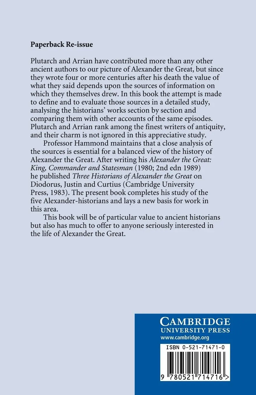 Rückseite: 9780521714716 | Sources for Alexander the Great | N. G. L. Hammond | Taschenbuch