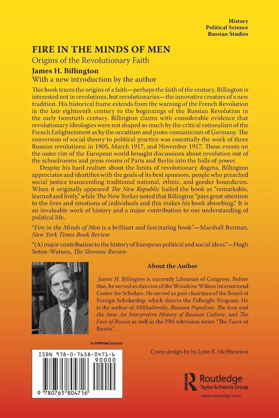 Rückseite: 9780765804716 | Fire in the Minds of Men | Origins of the Revolutionary Faith | Buch
