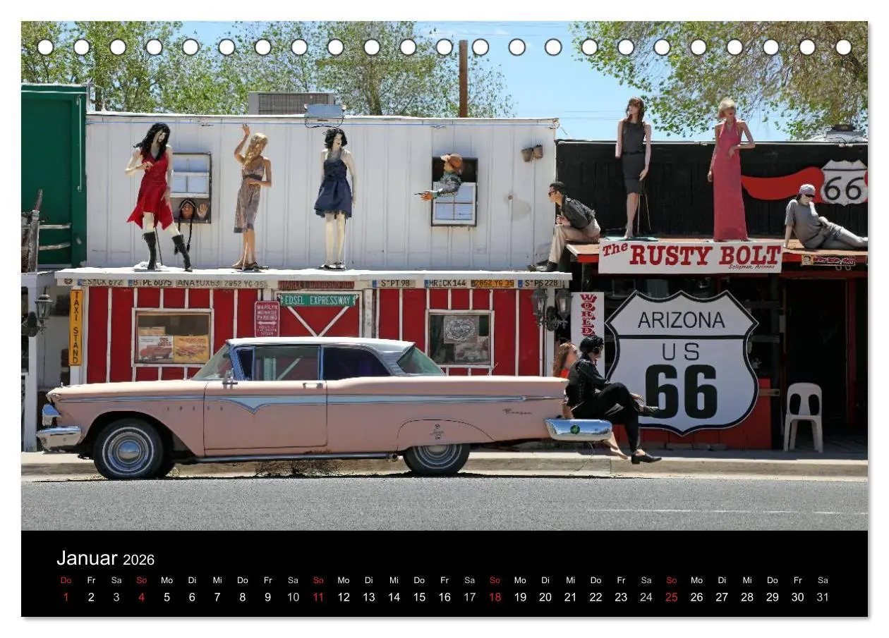 Bild: 9783516184716 | Route 66 im Südwesten (Tischkalender 2026 DIN A5 quer), CALVENDO...
