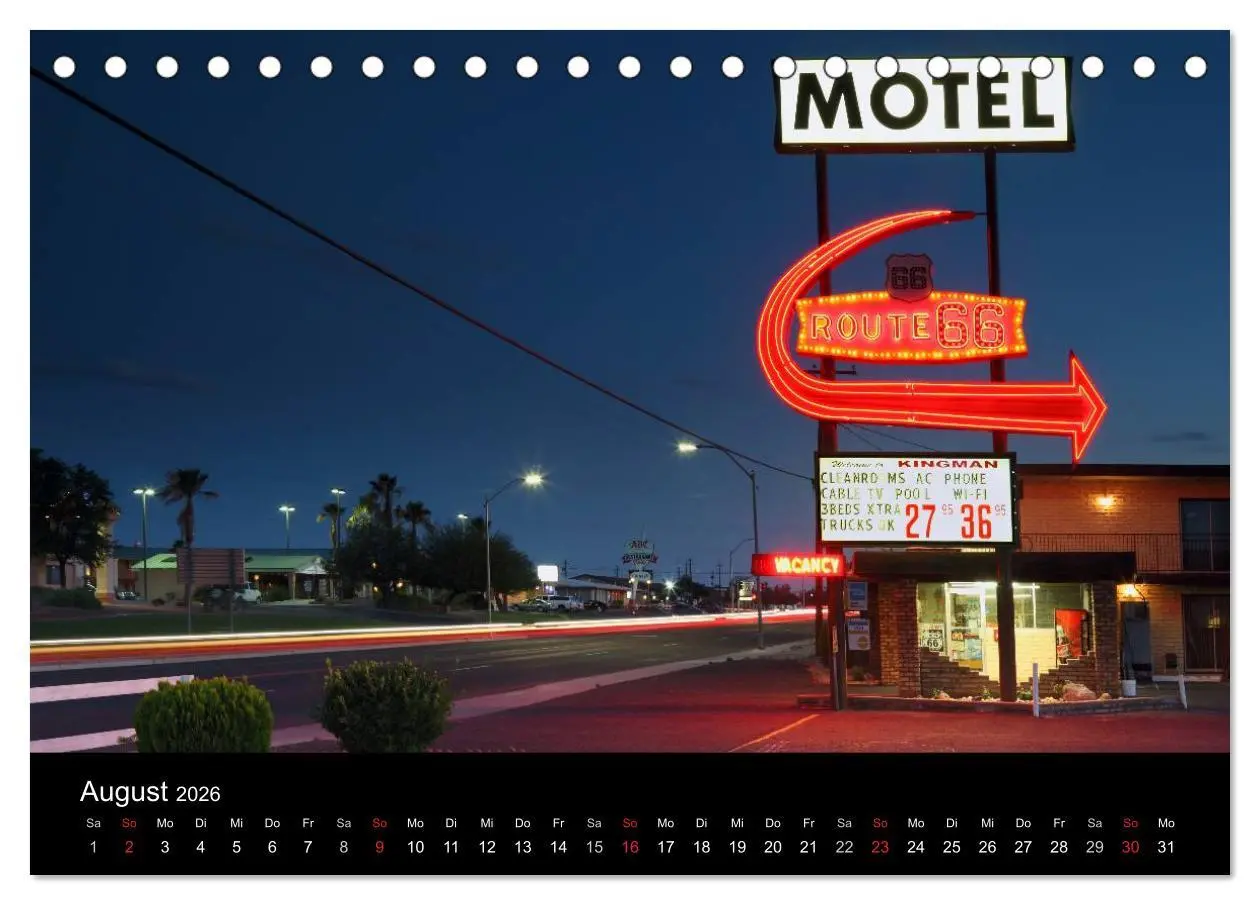 Bild: 9783516184716 | Route 66 im Südwesten (Tischkalender 2026 DIN A5 quer), CALVENDO...