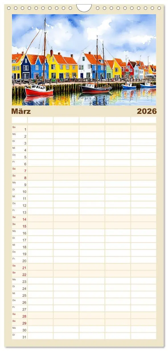 Bild: 9783516494716 | Familienplaner 2026 - Zauberhafte Niederlande mit 5 Spalten...