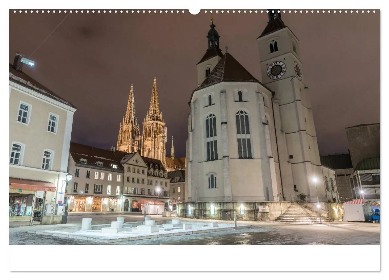 Bild: 9783435374816 | Regensburg bei Nacht (hochwertiger Premium Wandkalender 2025 DIN A2...