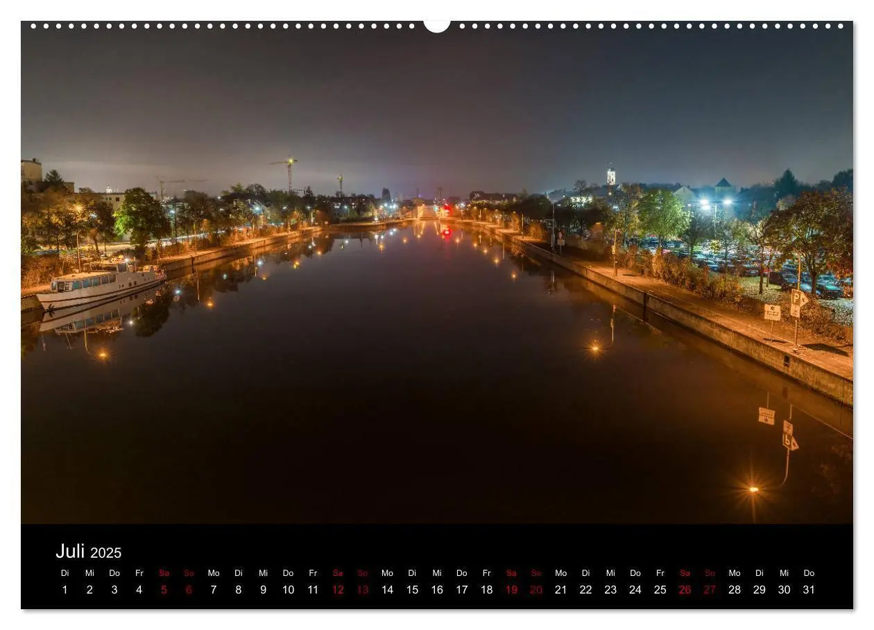 Bild: 9783435374816 | Regensburg bei Nacht (hochwertiger Premium Wandkalender 2025 DIN A2...