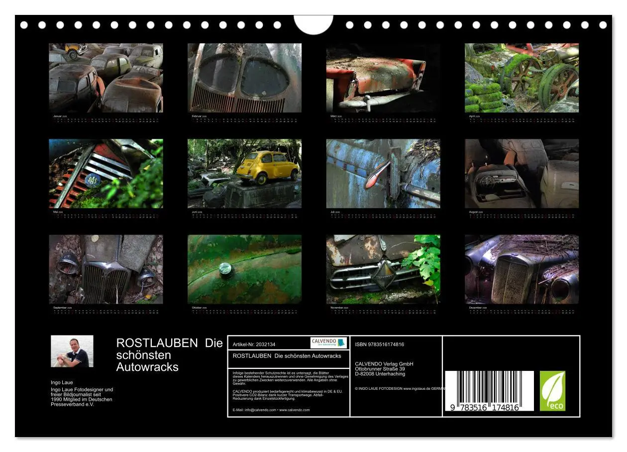 Bild: 9783516174816 | ROSTLAUBEN Die schönsten Autowracks (Wandkalender 2026 DIN A4...