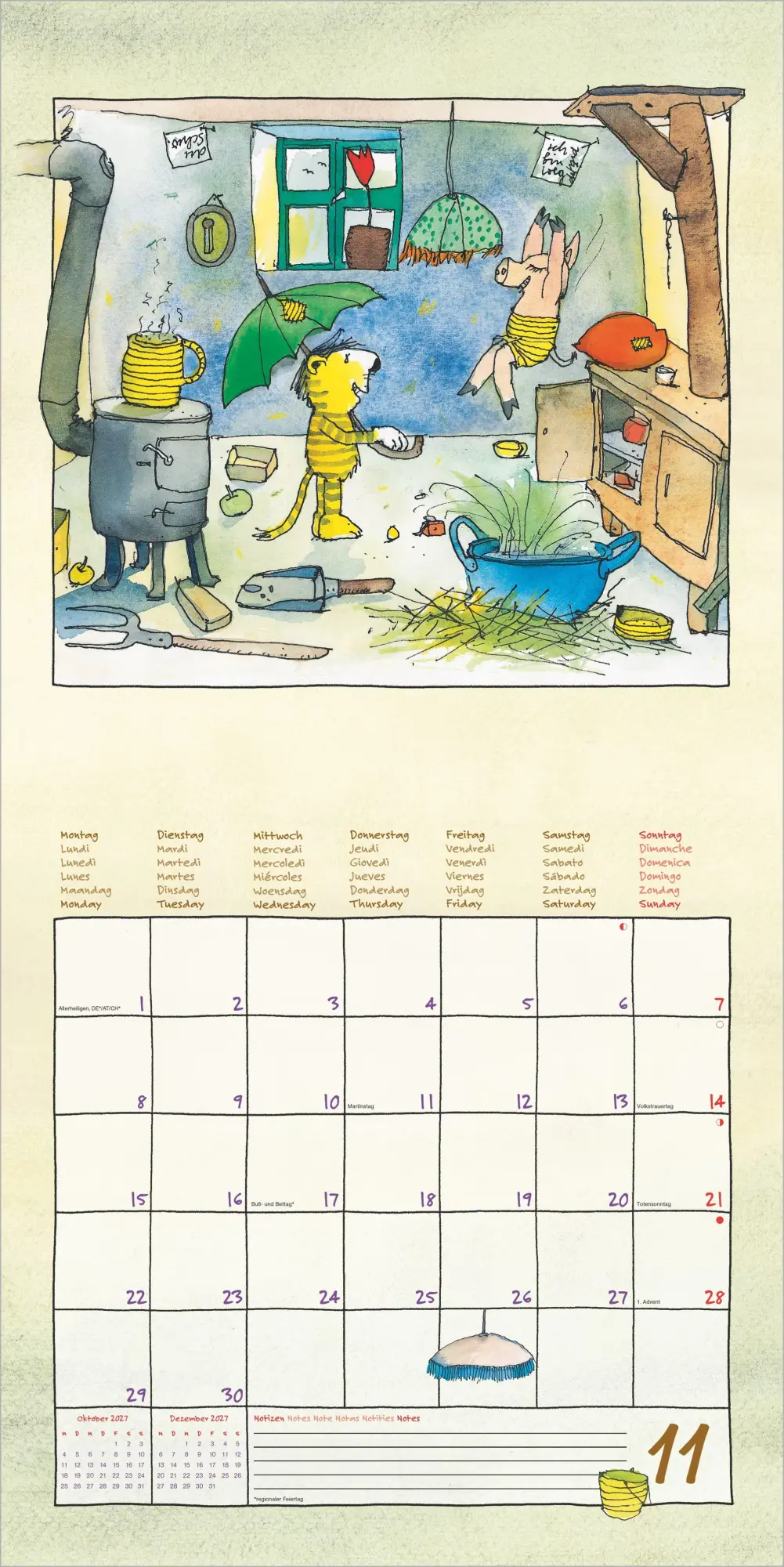 Bild: 4069095014916 | Janosch 2027 | Neumann Verlage GmbH &amp; Co KG | Kalender | 14 S. | 2027