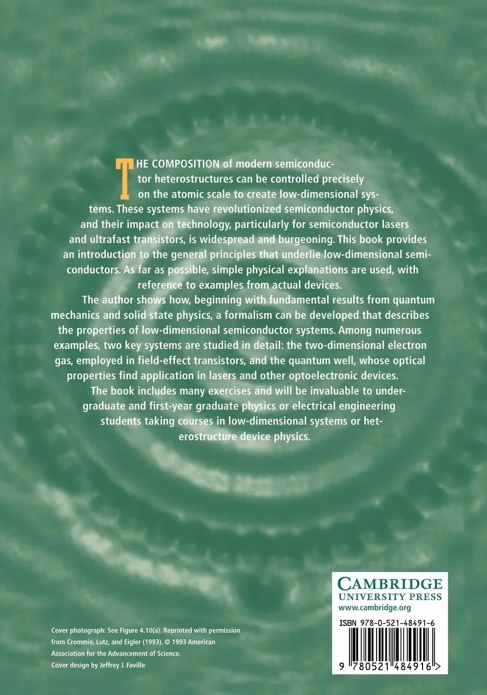 Rückseite: 9780521484916 | The Physics of Low-Dimensional Semiconductors | An Introduction | Buch