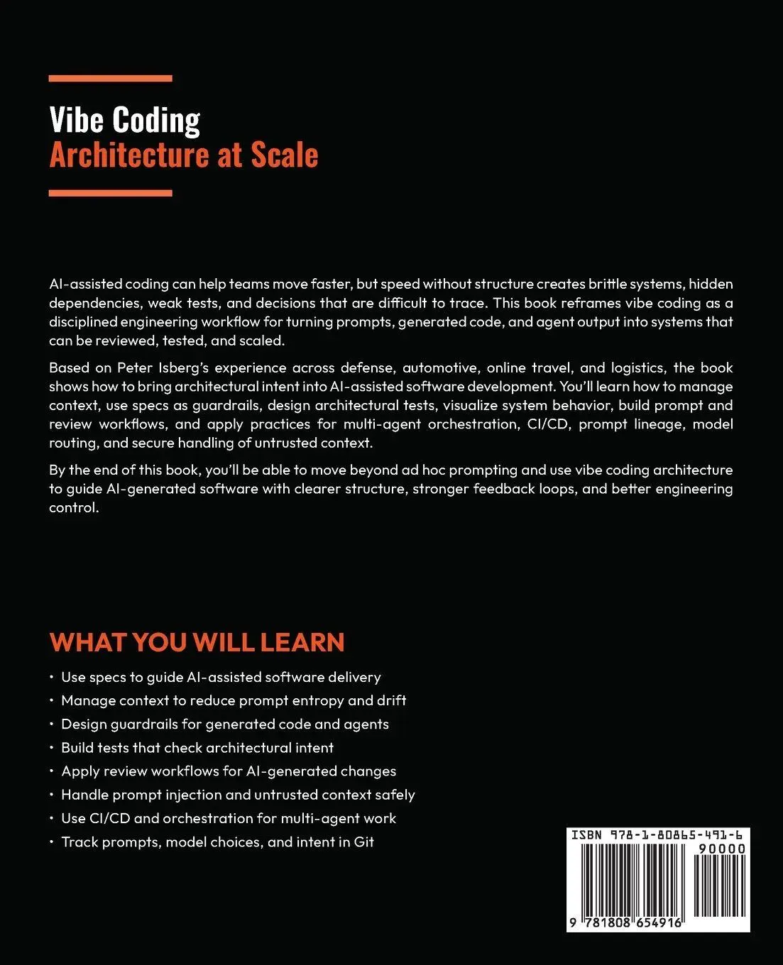 Rückseite: 9781808654916 | Vibe Coding Architecture at Scale | Peter Isberg | Taschenbuch | 2026