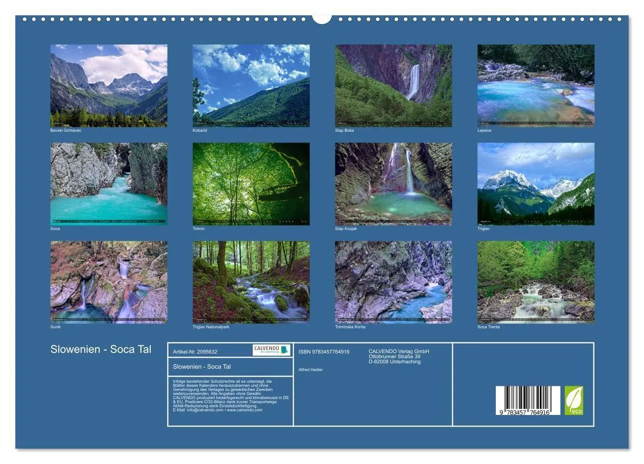 Bild: 9783457764916 | Slowenien - Soca Tal (hochwertiger Premium Wandkalender 2026 DIN A2...