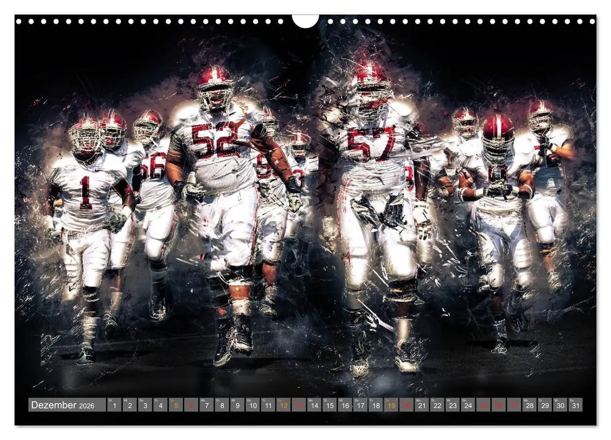 Bild: 9783457834916 | American Football - so cool (Wandkalender 2026 DIN A3 quer),...