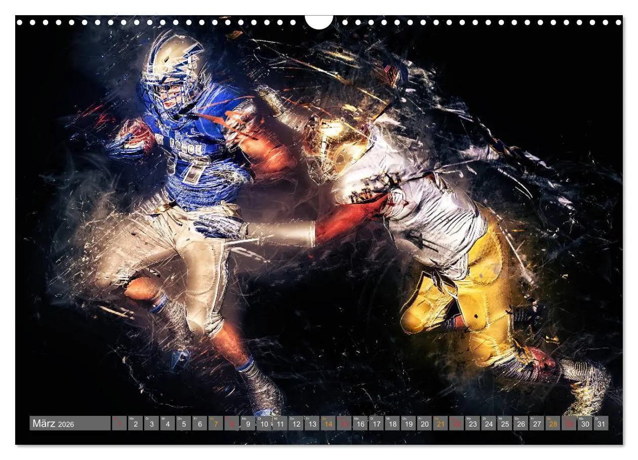 Bild: 9783457834916 | American Football - so cool (Wandkalender 2026 DIN A3 quer),...